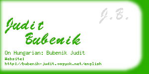 judit bubenik business card